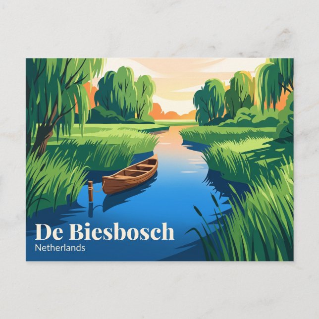 Postal Parque Nacional De Biesbosch Países Bajos (Anverso)