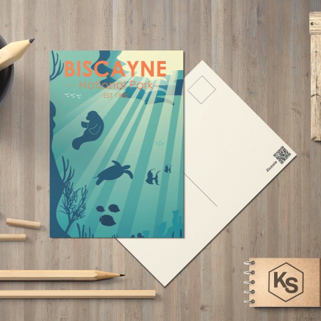 Postal Parque nacional de Biscaye Marítimo Submarino de F (Subido por el creador)