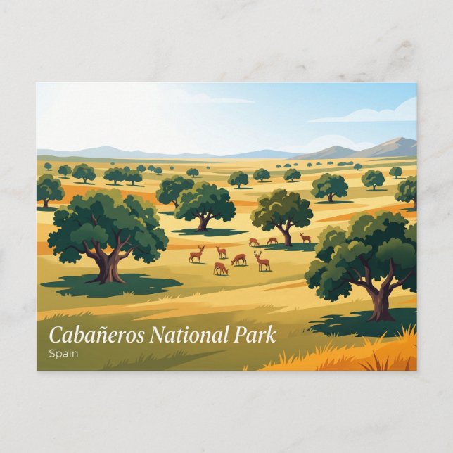Postal Parque Nacional de Cabañeros España (Anverso)