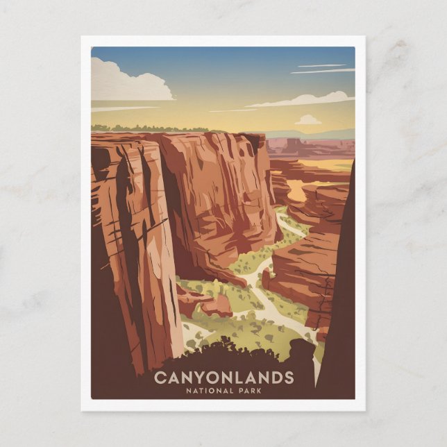 Postal Parque nacional de Canyonlands Vintage (Anverso)