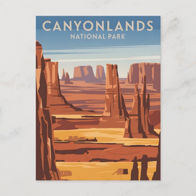 Postal Parque nacional de Canyonlands Vintage (Anverso)
