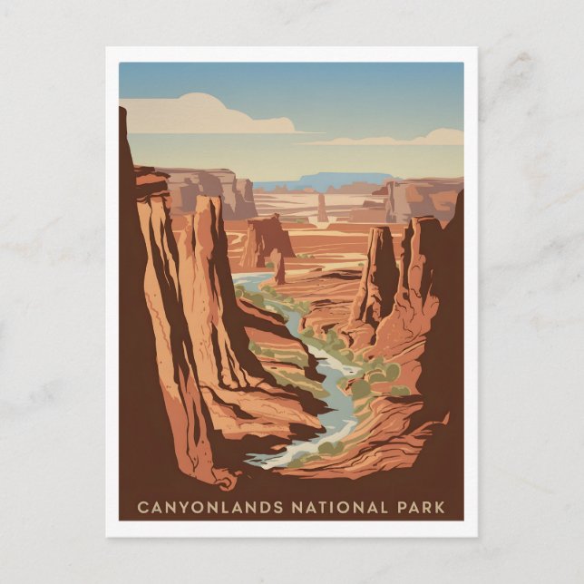 Postal Parque nacional de Canyonlands Vintage (Anverso)