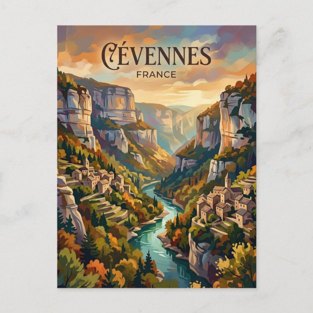 Postal Parque Nacional de Cévennes Francia (Anverso)