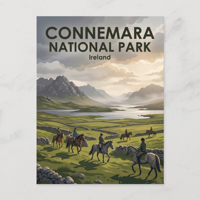 Postal Parque Nacional de Connemara Irlanda (Anverso)