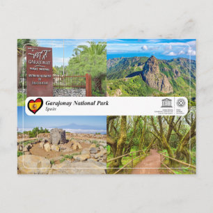 Postal Parque nacional de Garajonay de la UNESCO