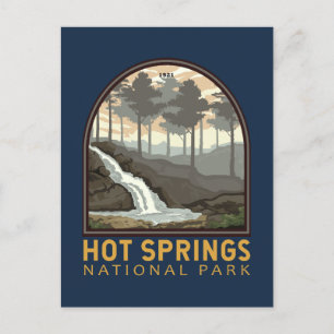 Postal Parque nacional de Hot Springs Emblem