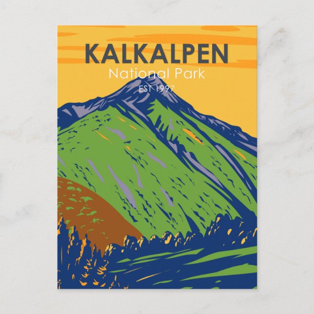Postal Parque nacional de Kalkalpen Austria Vintage (Anverso)