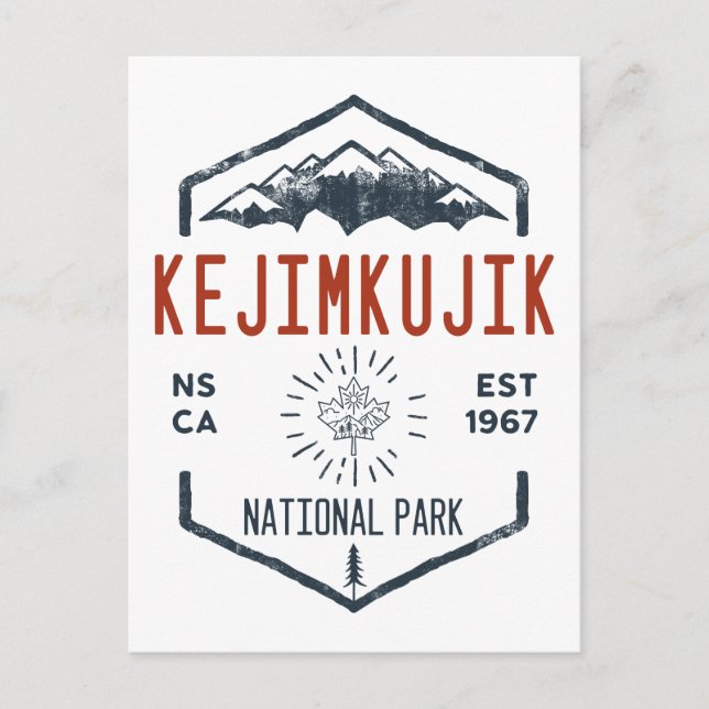 Postal Parque nacional de Kejimkujik, Canadá, con problem (Anverso)