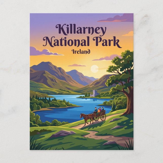 Postal Parque Nacional de Killarney Irlanda (Anverso)