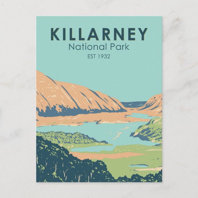 Postal Parque Nacional de Killarney Irlanda Viaje Arte Vi (Anverso)