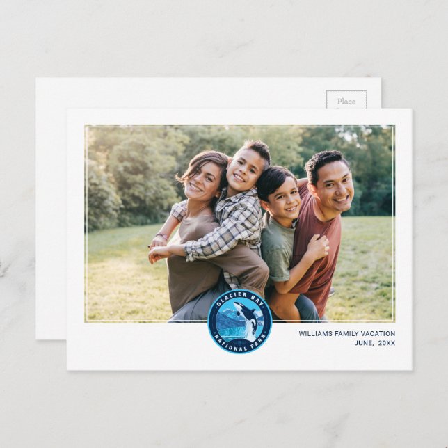 Postal Parque nacional de la Bahía del Glaciar (Anverso / Reverso)