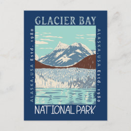 Postal Parque nacional de la Bahía del Glaciar Alaska