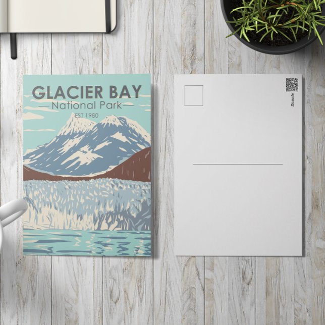 Postal Parque nacional de la Bahía del Glaciar Alaska Vin (Subido por el creador)