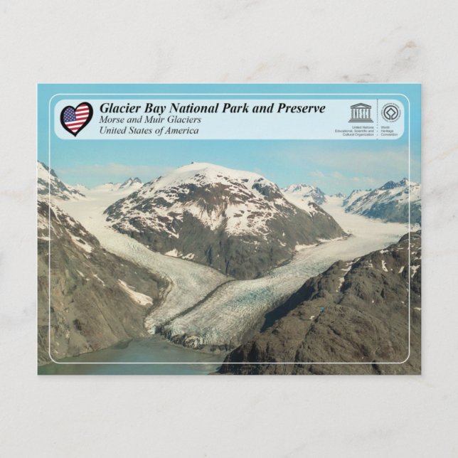 Postal Parque nacional de la Bahía del Glaciar - Glaciar  (Anverso)