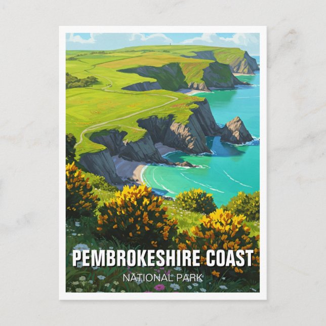 Postal Parque nacional de la costa de Pembrokeshire Viaje (Anverso)