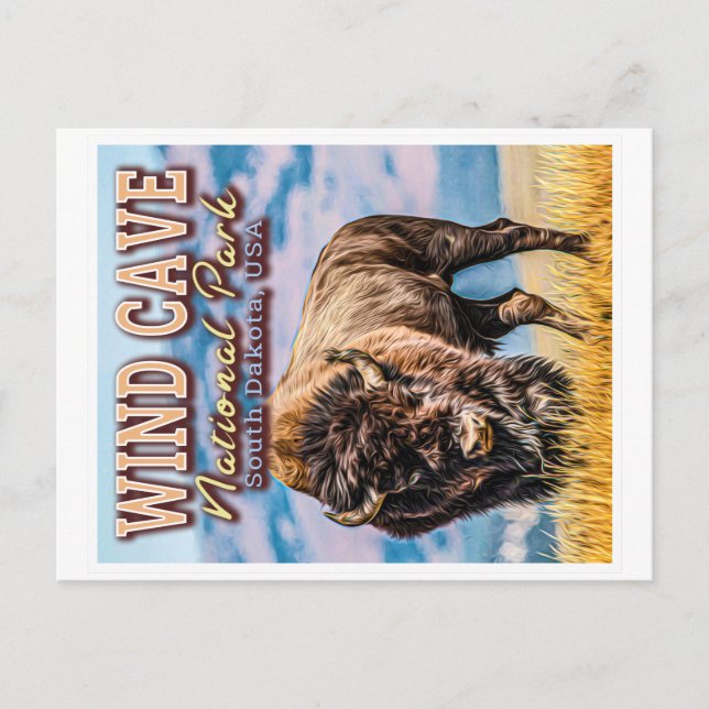 POSTAL PARQUE NACIONAL DE LA CUEVA DEL VIENTO - DAKOTA DE (Anverso)