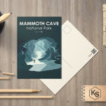 Postal Parque nacional de la Cueva Mammoth<br><div class="desc">Diseño de obras de arte vector de la cueva Mammoth. El parque se encuentra en el centro-oeste de Kentucky,  abarcando partes de Mammoth Cave,  el sistema de cuevas más largo del mundo.</div>