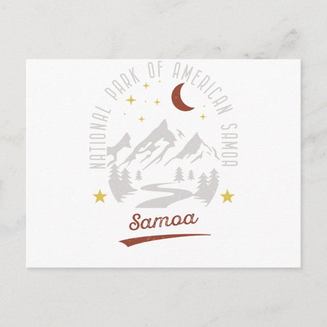 Postal Parque nacional de la época de Samoa Americana (Anverso)