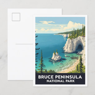 Postal Parque nacional de la Península de Bruce Ontario C