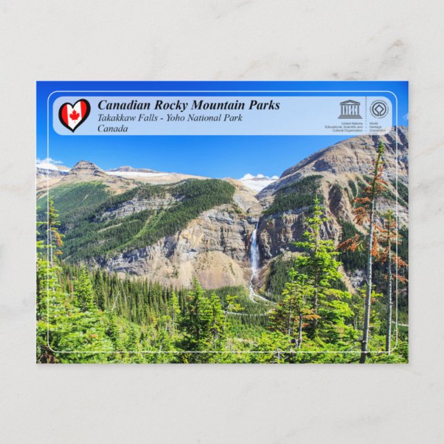 Postal Parque nacional de la UNESCO WHS - Yoho (Anverso)