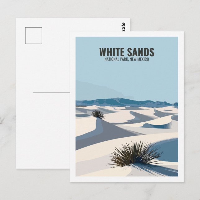 Postal Parque nacional de las Arenas Blancas Nuevo México (Anverso / Reverso)