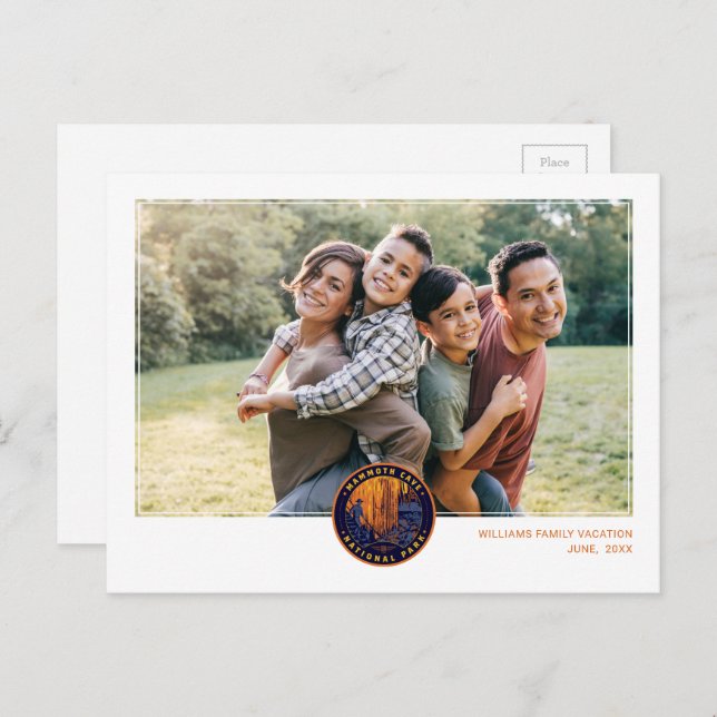 Postal Parque nacional de las Cuevas Mammoth (Anverso / Reverso)