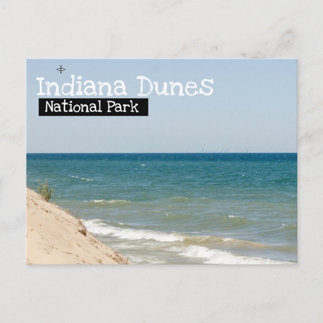 Postal Parque nacional de las dunas de Indiana - opinión (Anverso)