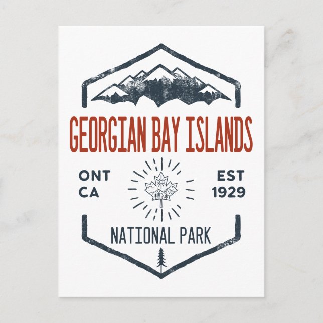 Postal Parque nacional de las Islas de la Bahía Georgiana (Anverso)