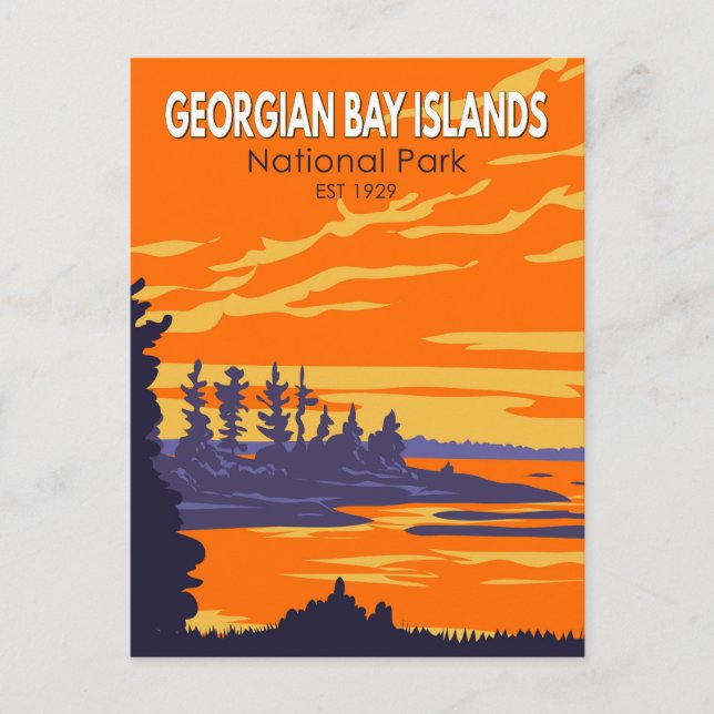 Postal Parque nacional de las Islas de la Bahía Georgiana (Anverso)