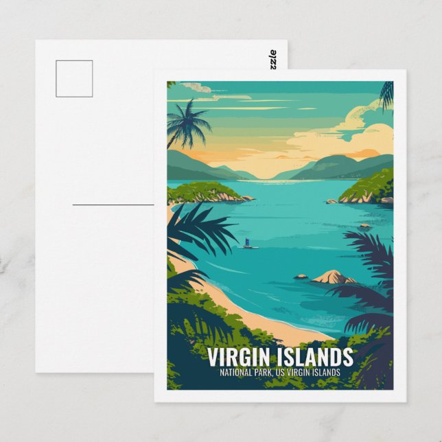 Postal Parque nacional de las Islas Vírgenes Parque nacio (Anverso / Reverso)