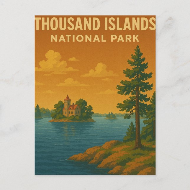 Postal Parque nacional de las Mil Islas (Anverso)