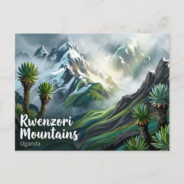 Postal Parque Nacional de las Montañas de Rwenzori Uganda (Anverso)