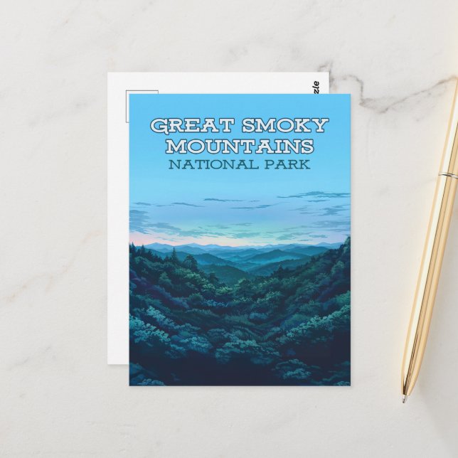 Postal Parque nacional de las Montañas del Gran Smoky Ten (Anverso/Reverso In Situ)