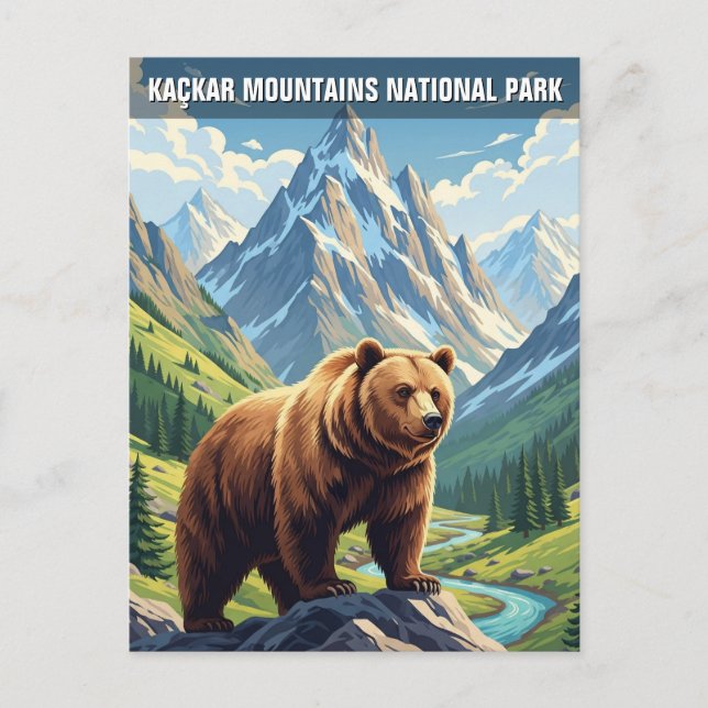 Postal Parque nacional de las montañas Kaçkar Turquía (Anverso)