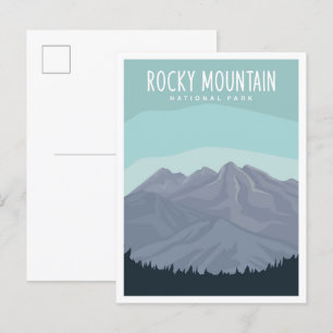 Postal Parque nacional de las Montañas Rocosas Ilustracio
