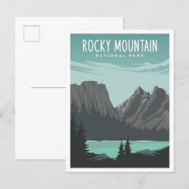 Postal Parque nacional de las Montañas Rocosas Ilustracio