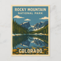 Parque nacional de las Montañas Rocosas Retro Vint