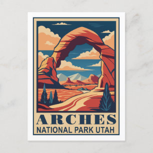 Postal Parque nacional de los Arcos Retro