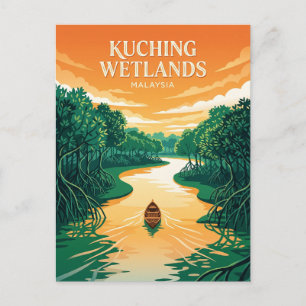 Postal Parque Nacional de los Humedales de Kuching Malasi
