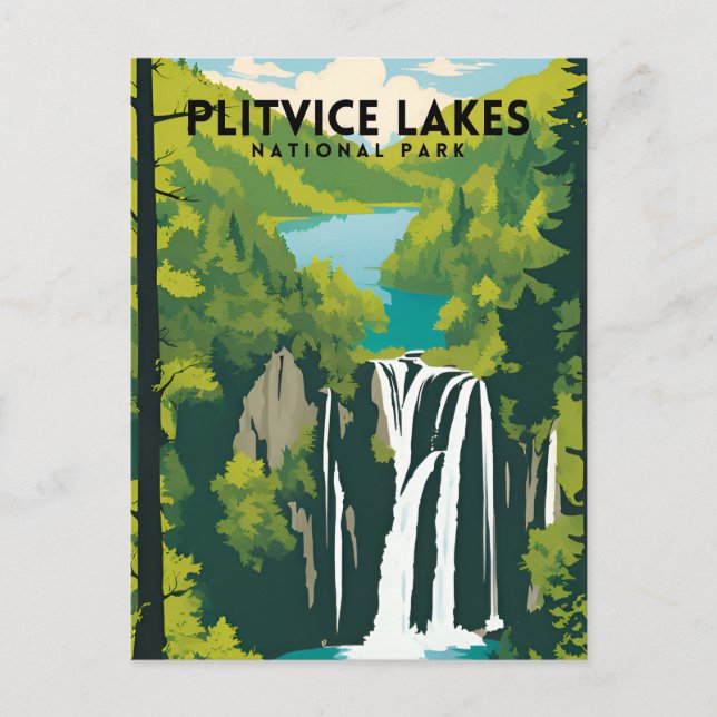 Postal Parque nacional de los Lagos de Plitvice (Anverso)
