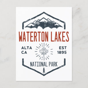 Postal Parque nacional de los lagos de Waterton en Canadá