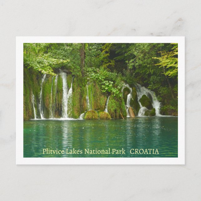 Postal Parque nacional de los lagos Plitvice, Croacia (Anverso)