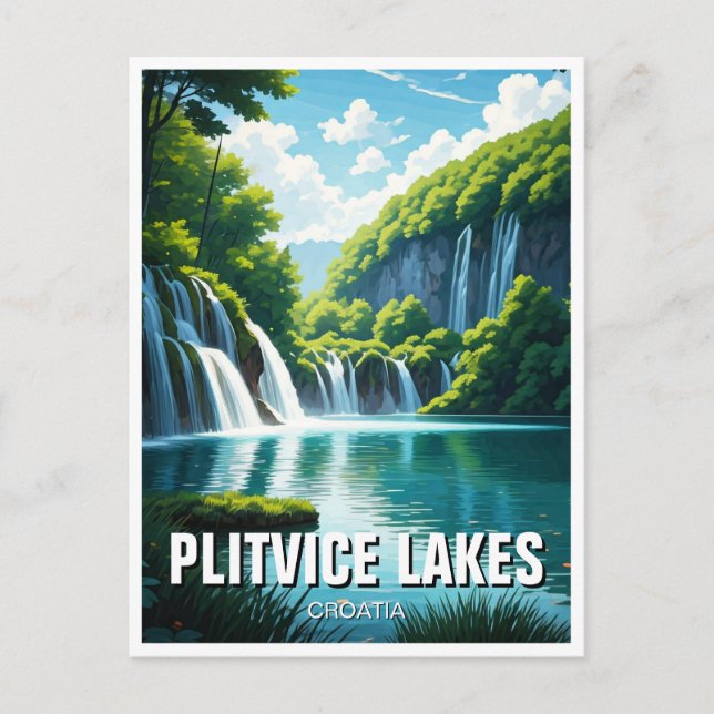 Postal Parque nacional de los lagos Plitvice, croacia (Anverso)