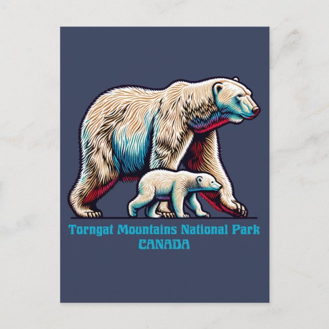 Postal Parque Nacional de los Montes Torngat Canadá (Anverso)