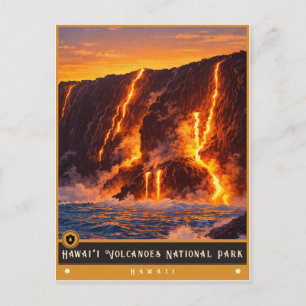 Postal Parque Nacional de los Volcanes de Hawaiʻi Tarje