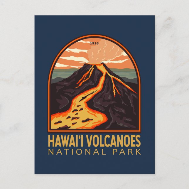Postal Parque nacional de los Volcanes de Hawái Emblem Vi (Anverso)