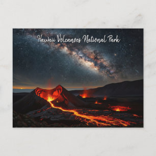 Postal Parque nacional de los Volcanes de Hawái Vía Lácte