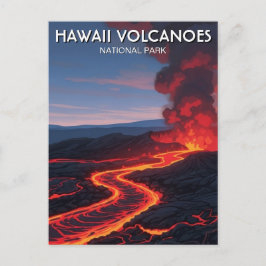 Postal Parque Nacional de los Volcanes de Hawái Viaje