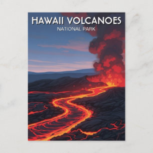 Postal Parque Nacional de los Volcanes de Hawái Viaje