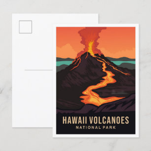 Postal Parque nacional de los Volcanes de Hawái Viajes EE